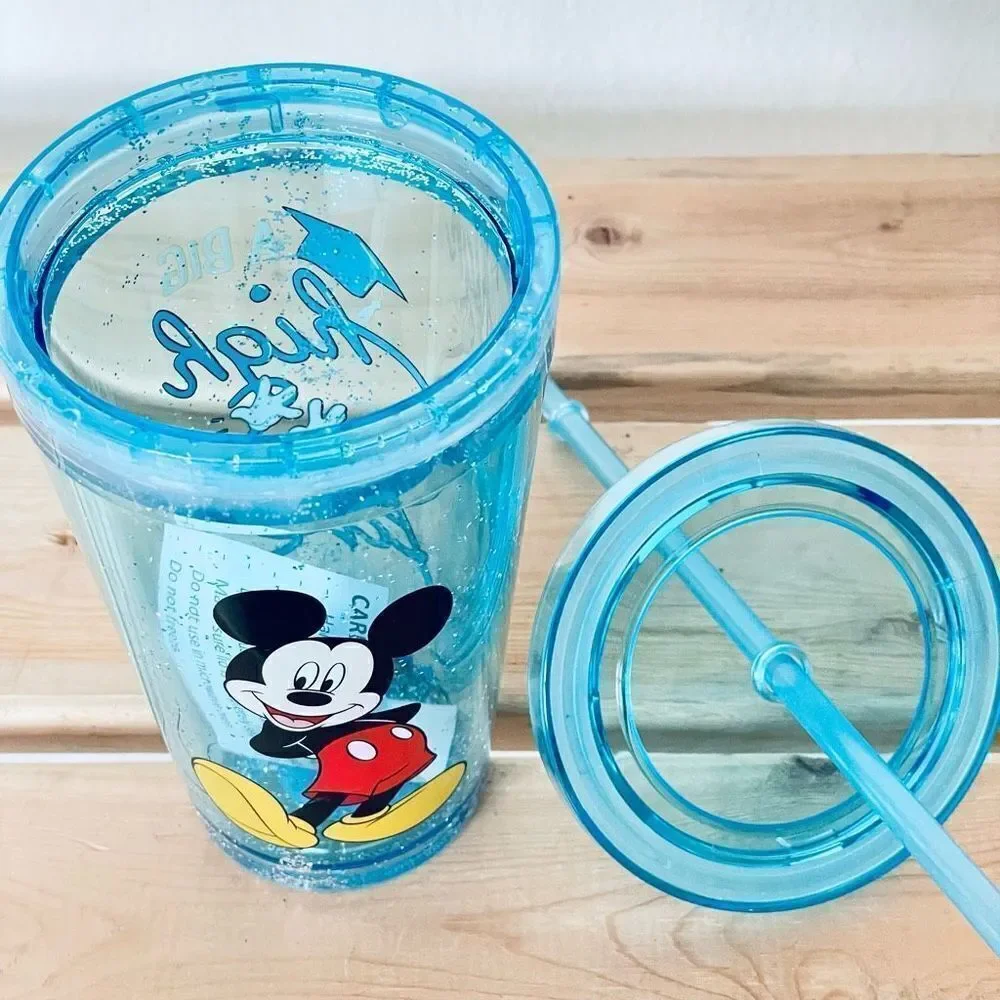 NWT Disney Mickey Mouse Prom Grad Pink A Big High Five for Today travel Tumbler
